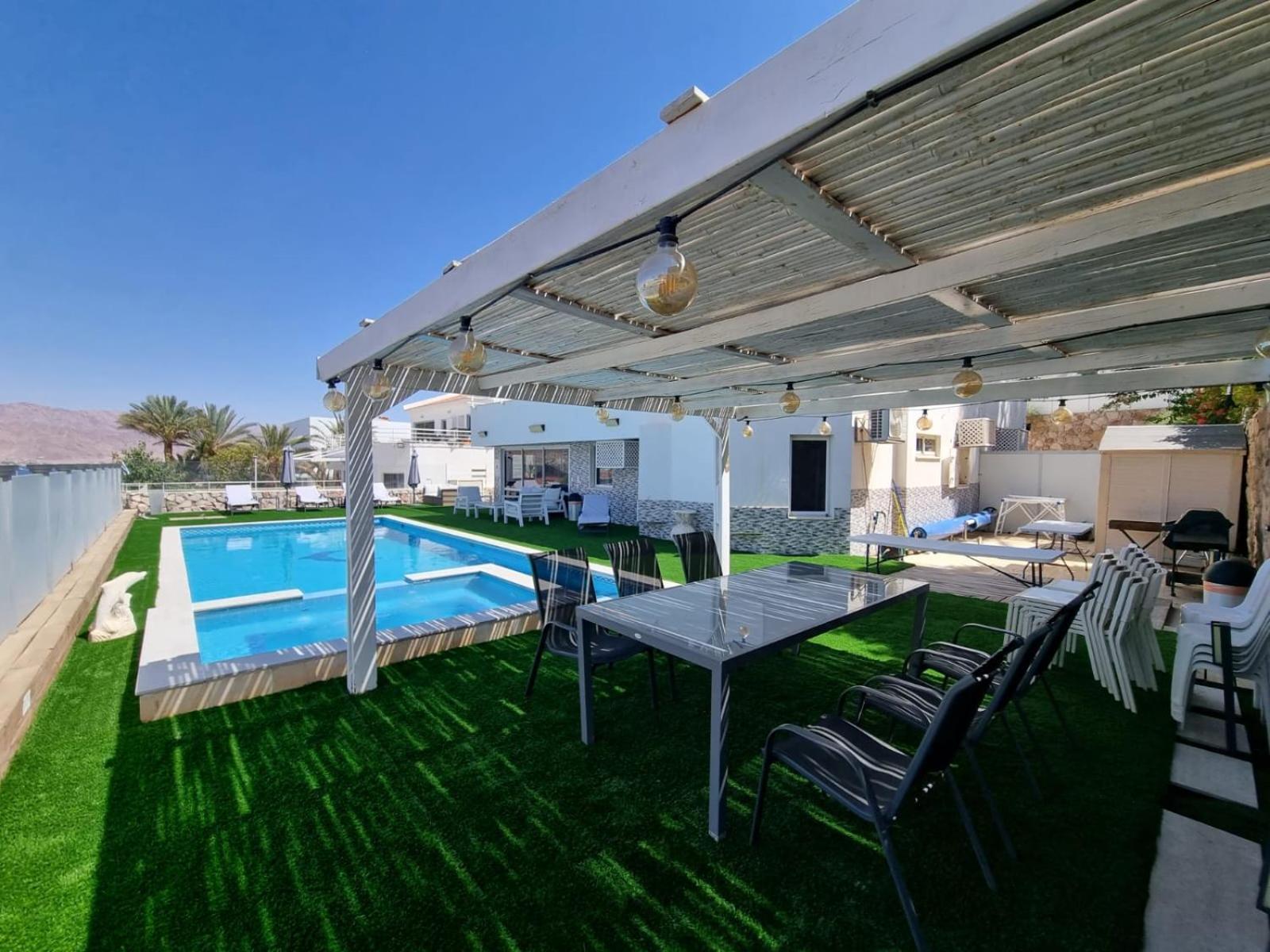 Villa With Heated Pool And Jacuzzi Sea View 300M Front Of The Beach Eilat Luaran gambar